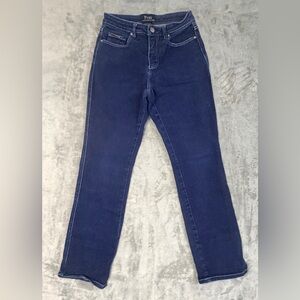 FUBU Collection Women’s Jeans Size 9/10 Dark‎ Wash Straight Stretch Denim